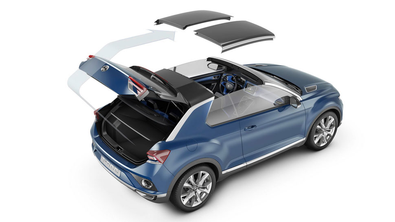 Illustration for article titled VW T-ROC Concept Is A Targa-Topped Little Brute The Size Of A Golf